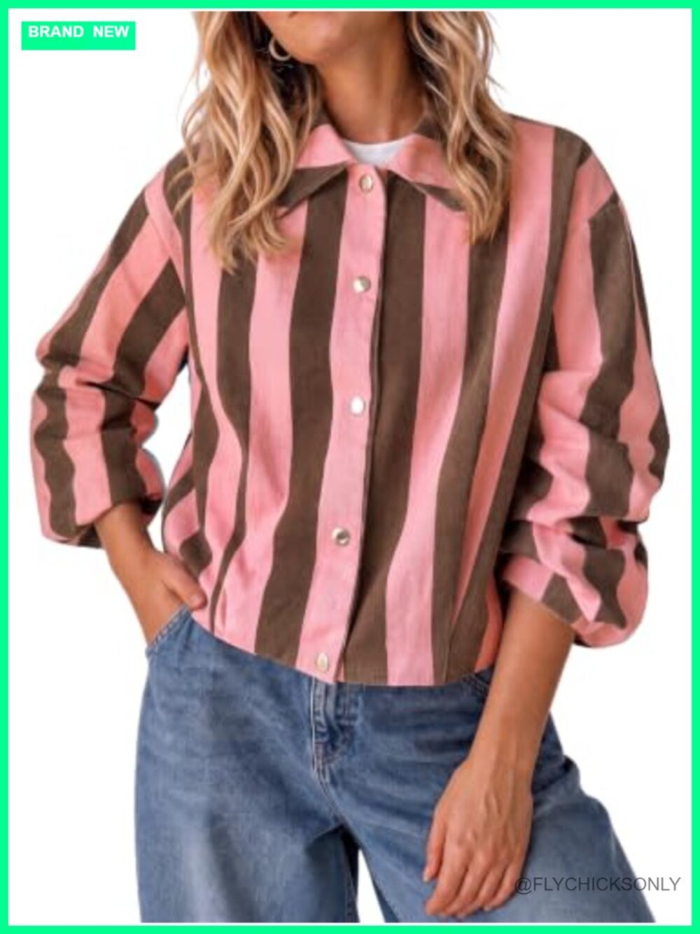 Women's Cotton Polka Dot Denim Jacket Button Down Casual Jean Coat
